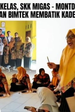 Dorong UMKM Naik Kelas, SKK Migas – MontD’Or Oil Tungkal Ltd Fasilitasi Alat dan Bimtek Membatik Kader PKK Mengupeh
