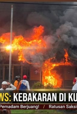 Siang Mencekam di Kualatungkal, Kebakaran Hanguskan Rumah Dinas Guru hingga Kantor Pramuka